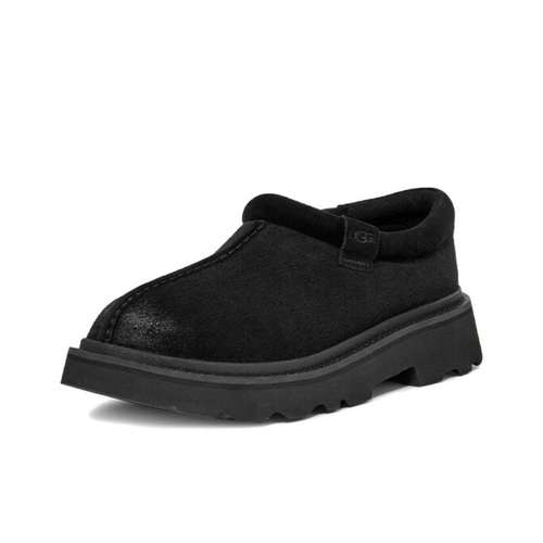 UGG Tasman Lug Спилок Коровья Противоскользящая Низкий Верх Повседневная Обувь Мужская Черная