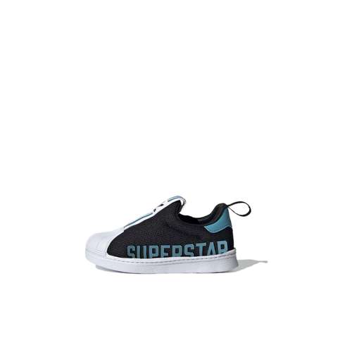 Adidas Originals Superstar 360 X Ткань Устойчивая к истиранию Дышащая Низкие Кеды Малыша Черные Синие
