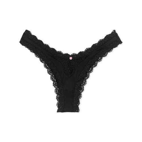 Victoria's Secret Fantasy Collection Dream Angels Кружевные Стринговые Трусы Черные Стринговые Трусы Женские 1 Упаковка
