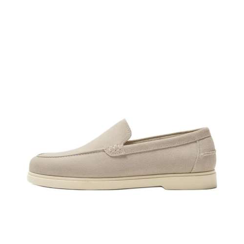 ZARA Лоферы из коровьей кожи мужские бежевые