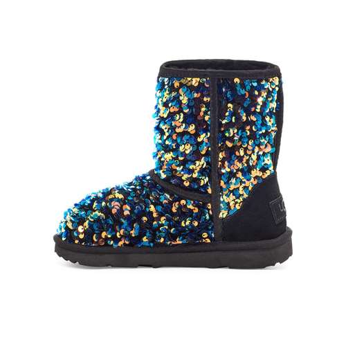 UGG Classic II Stellar Sequin Снежные ботинки Черные Подростки