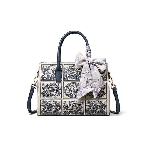 COMELY Коровья кожа Сумка Стандартная (Standard) Женская Бежевая Белая Синяя