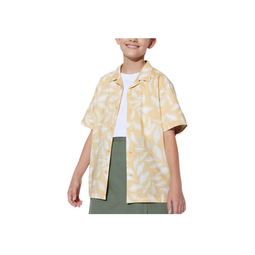 UNIQLO Полный принт Детский топ Летний Детский Бежевый