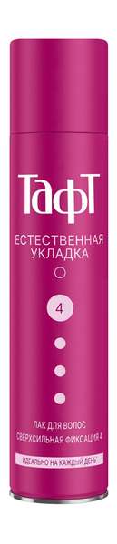 Тафт Естественная укладка Лак для волос Сверхсильная фиксация 4