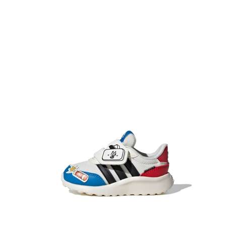 Adidas Neo Run 70S Противоскользящая Амортизация Низкие Малыши Обувь Белый Синий Красный