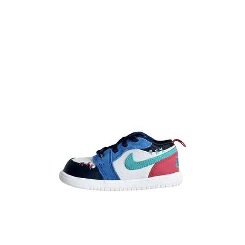 Jordan Air Jordan 1 Обувь для малышей Низкий Топ Белый Синий Черный Красный Малыш