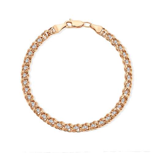 Золотой браслет с фианитами