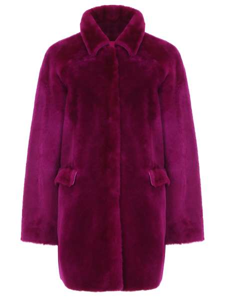Дубленка из овчины, DESA, K13848 RASPBERRY