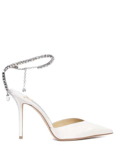 Туфли текстильные Saeda, JIMMY CHOO, SAEDA 100 BBD IVORY
