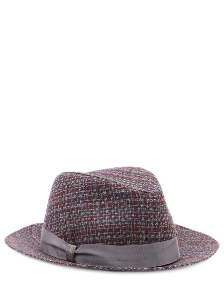 Шерстяная шляпа, BORSALINO, B36833 F0016/515A Бордовый,Серый
