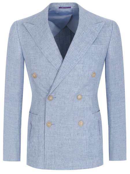 Пиджак льняной двубортный, RALPH LAUREN, 798866027001
