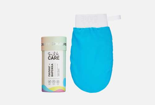 Шелковая варежка для пилинга | Silkcare | Crazy Colours turquoise
