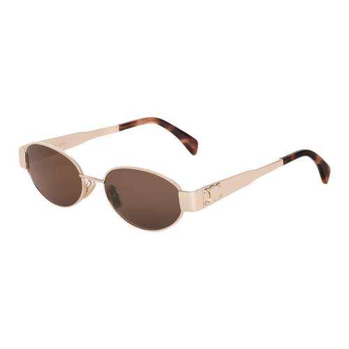 CELINE OVAL SUNGLASSES Женские Коричневый