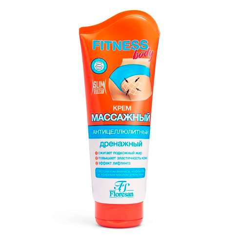 FLORESAN Крем массажный антицеллюлитный дренажный FITNESS BODY