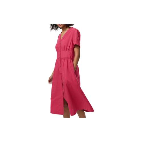 UNIQLO Comptoir Des Cotonniers Красный Женские Короткие Платья с Длинными Рукавами