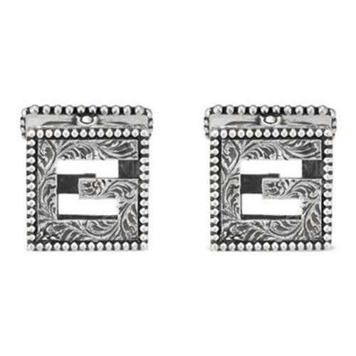 GUCCI Square G Мужские запонки из стерлингового серебра
