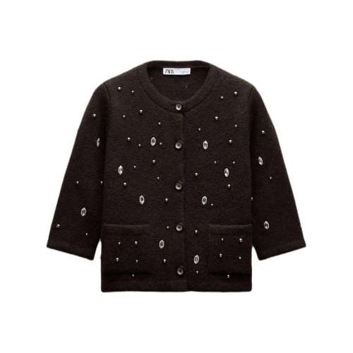 ZARA Коричневый Женский Трикотаж