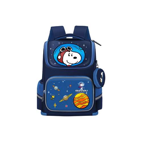 SNOOPY Полиэстеровый рюкзак для школьников Elementary School STUDENT стандартный детский синий розовый