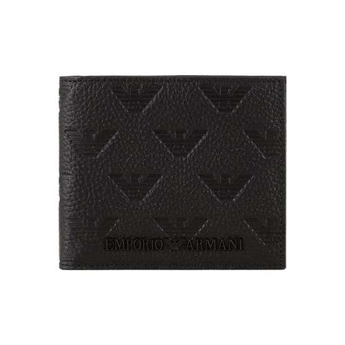 EMPORIO ARMANI Мужской кошелек из коровьей кожи черный