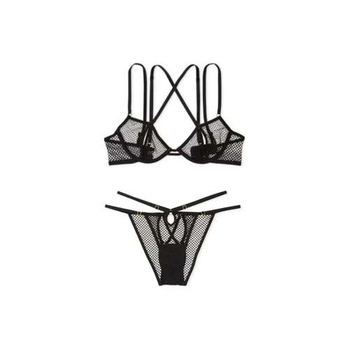 Victoria's Secret Комплект нижнего белья "Magical Цветочный" Женский Черный
