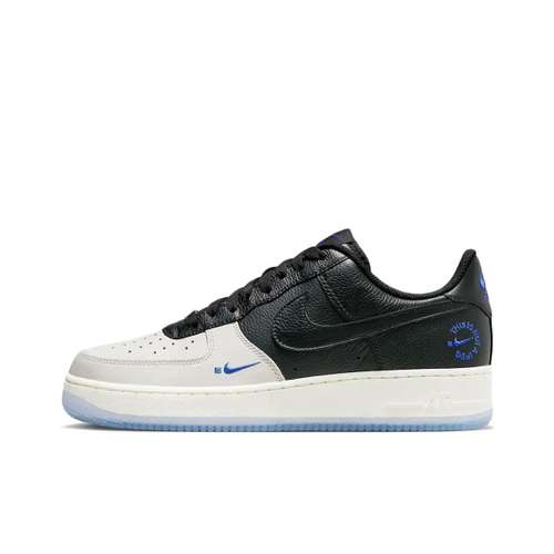 Nike Air Force 1 Кожа Противоскользящие Амортизирующие Низкие Кроссовки для скейтбординга Унисекс Черно-белые