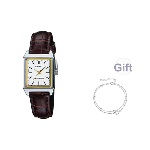 Casio Кварцевый механизм Часы Женские Часы Серебристый циферблат