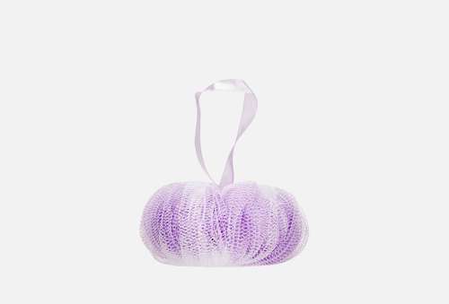Мочалка со шнуром- ЛЮКС | BASICARE | LUXE BATH SPONGE -LIGHT PURPLE-CREAM