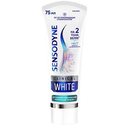 SENSODYNE Активное отбеливание укрепление эмали Clinical White