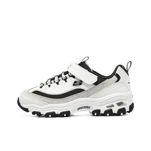 Skechers Синтетическая кожа текстиль Детские повседневные туфли Белый Черный Подростки