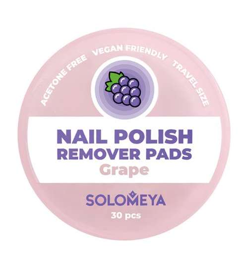 Solomeya Nail Polish Remover Pads Grape