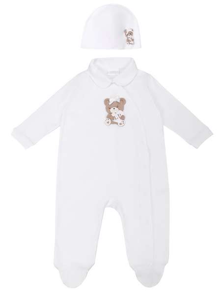 Комплект комбинезон и шапочка, LA PERLA, 48939 мишка