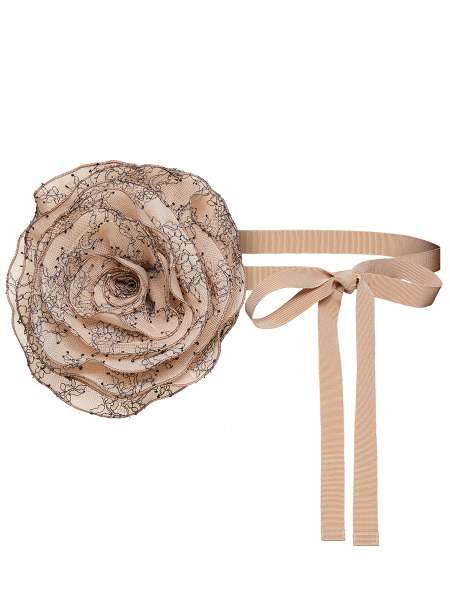 Брошь текстильная «Blossom», MAISON ESVE, AcBl02BeBe