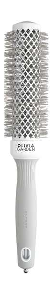 Olivia Garden Expert Blowout Speed Wavy Round Brush White & Grey 35