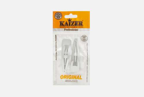 Металлическая заколка-невидимка для волос | KAIZER | silver 70 mm