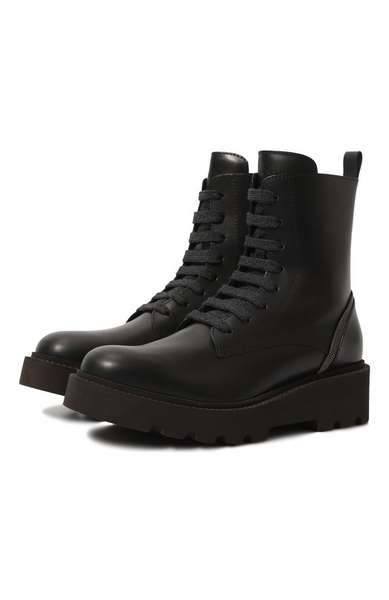 Детское: Кожаные ботинки Brunello Cucinelli