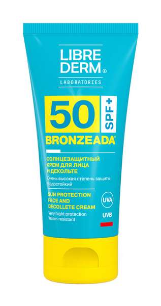 Librederm Bronzeada Sun Protection Face and Decollete Cream SPF 50