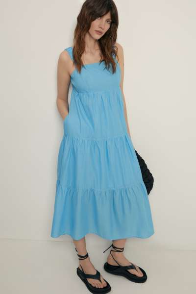 Сарафан миди из легкого хлопка