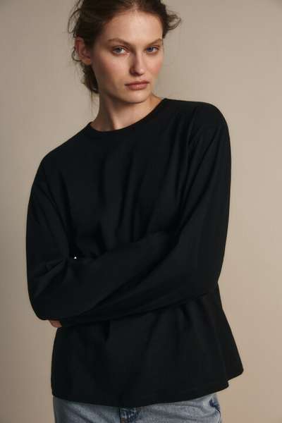 Лонгслив из хлопкового трикотажа