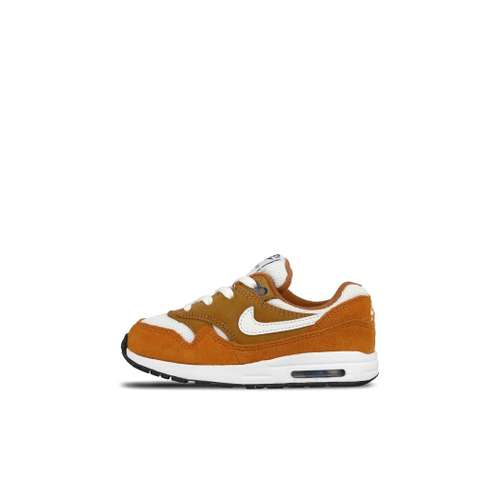 Nike Air MAX 1 Амортизация Низкие Кроссовки для Малышей Белый-Коричневый Для Младенцев и Малышей