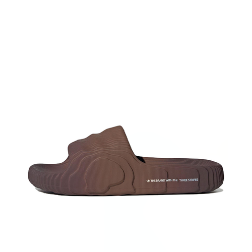 adidas originals Adilette 22 Удобные противоскользящие шлепанцы унисекс коричнево-черные
