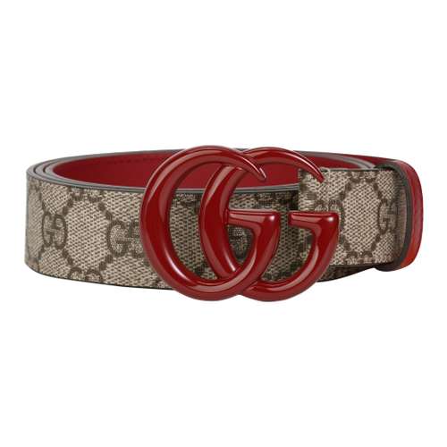 GUCCI GG Marmont Кожаные ремни Унисекс Эбеновое дерево Ширина корпуса 3 см