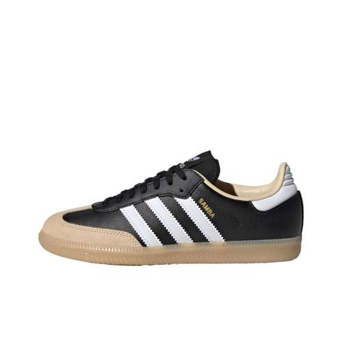 Adidas Originals Samba OG Кожа Низкие Кроссовки для Тренировок Детские Черные Бежевые Унисекс