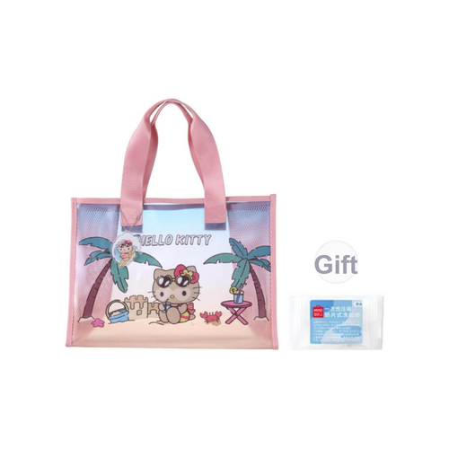Miniso X Sanrio Hello Kitty серия Sanrio Лето Черная кожа пляжная сумка мерч по IP