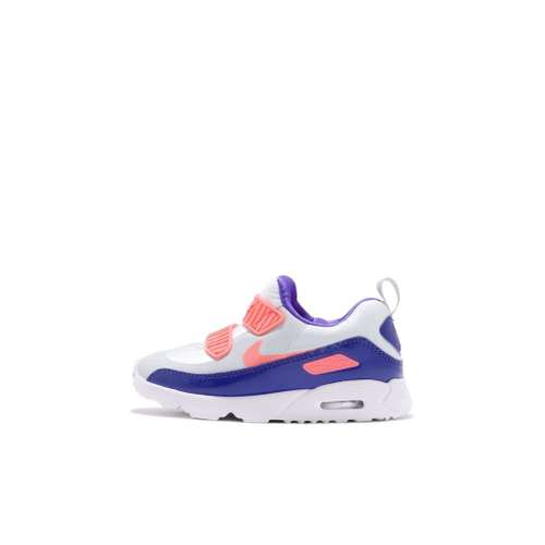 Nike Air Max 90 Амортизация Низкие Кроссовки для Малышей Белые Синие Розовые Для Младенцев и Малышей