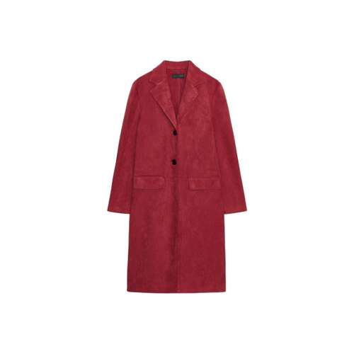 ZARA Collaboration Темно-красное женское пальто