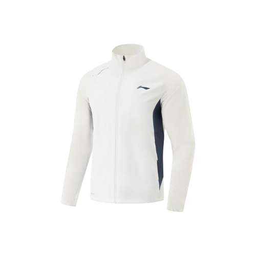 Li NING Тренчкот Мужской Стандартный Белый Темно-Синий