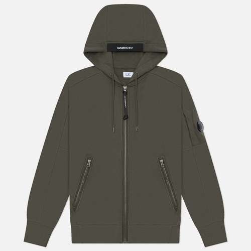 Мужская толстовка C.P. Company Dioganal Raised Fleece Lens Full-Zip Hoodie