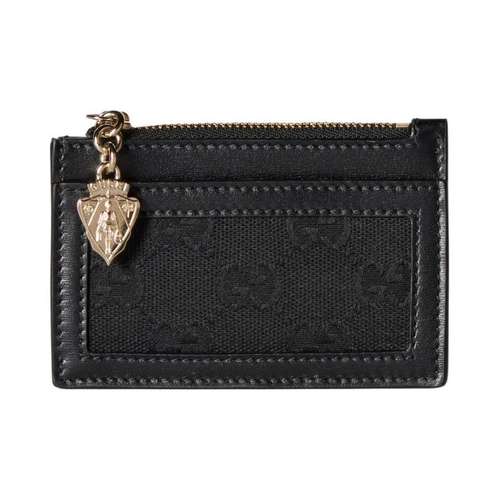 Gucci Canvas с кожаными вставками комбинированный держатель для карт стандартный (стандартный) женский черный