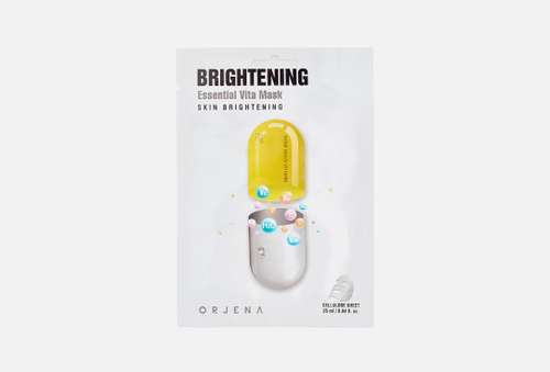 Тканевая маска для сияния кожи лица | ORJENA | Brightening Essential Vita Mask