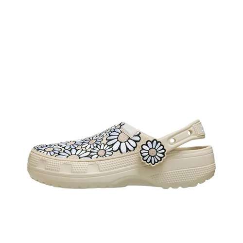 Crocs Классический Освежающий вариант Walk Daisy Сабо Резиновые Женские Бежевые